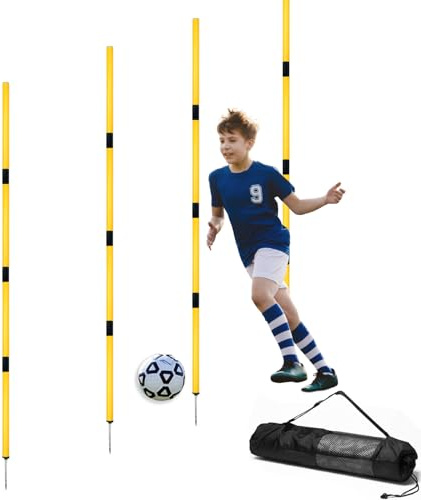 Hanlintk Training-Agility-Stöcke,5.6 fuß verstellbaren fußball-Trainingsstangen | Verbessern Sie Ausdauer, Geschwindigkeit und Beinarbeit für Sportler/Adult