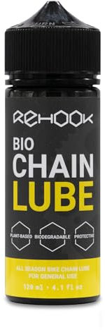 Rehook Bio Chain Lube 120ml - Plant-Based, Biodegradable, Protective Bicycle Chain, Cassette, Drivetrain Lubricant Oil - Suitable for All Bike Types, Formulated for All Weather Conditions