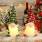 JEDWKFA 2 Stück Weihnachtswichtel Figuren, Weihnachtsdeko Wichtel, Leuchtende Weihnachts Wichtel, Weihnachtszwerg, Weihnachts Tisch Deko, für Weihnachtstisch-Tablett-Partydekorationen