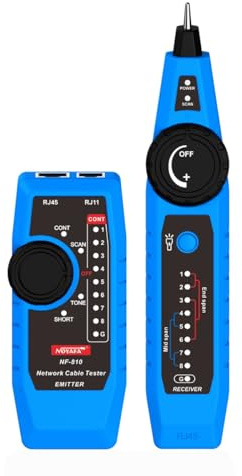 Sarini NF-810 Multifunktions-Netzwerktester,Ethernet-LAN-Netzwerkkabel-Tracer,für Netzwerkleitungsscan,Powerline-Scan,POE-Switch-Testfunktionen