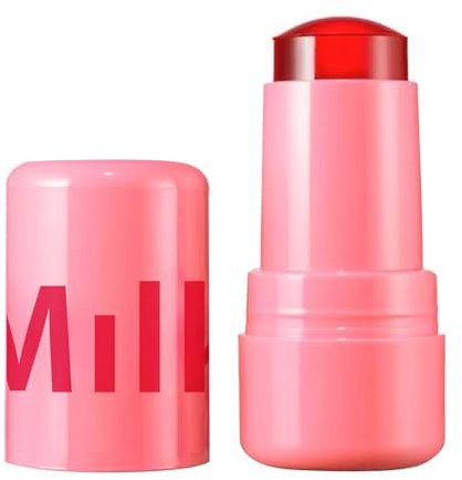 Milk Jelly Blush Stick, 0.18 oz Milk Cooling Water Jelly Ink, Moisturising Pen Jelly Blush Lip Stains, Transparent Lip and Cheek Stain, Buildable Watercolour Finish (B-1 Piece)