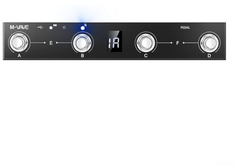 Controlador MIDI, pedal MIDI portátil, control de aplicación, controlador MIDI inalámbrico M-VAVE Chocolate BT, pedal recargable de 4 botones