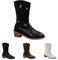 Generico Stivali Donna Alti con Tacco Western Texani Stivaletto Tacco Medio Stivali Alti Donna con Tacco Tronchetti Equitazione Stivali Donna Indianini Scarponcini Cerniera a Punta Boots