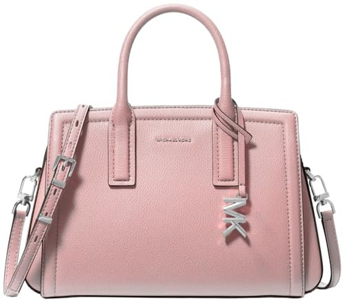Michael Kors Damen Laila Small Satchel Umhängetasche, Silberfarbene Hardware/Smokey Rose