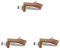 Lot de 3 coques en bois pour tourne-disque