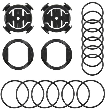 Quarter-turn Bike Mount Compatible with GPS Computers –Secure Handlebar Stem Bracket with Elastic Bands for Cycling, Quick Installation, Shock Protection