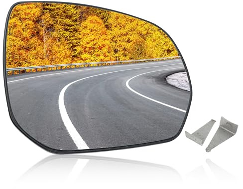 MIRROVIA Espejo Retrovisor Lateral Derecho Repuesto Con Placa De Respaldo, Cristal Azul Calefactado Para Citroen C3 Picasso 2009-2018 Para Citroen C4 Grand Picasso Reemplazo de Automóvil
