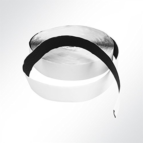 LYSEL Klettband selbstklebend - Flauschband 50mm schwarz, (L) 12m
