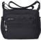NOTAG Damen Umhängetasche, Wasserdicht Nylon Schultertasche Multi-Tasche Messenger Bag 2 Size (Schwarz, S)