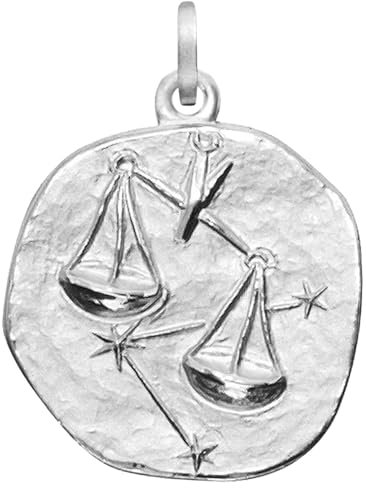 trendor Sternzeichen Waage 925 Silber 20 mm Anhänger Tierkreiszeichen für Damen, Herren und Kinder, 08453-10