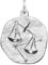 trendor Sternzeichen Waage 925 Silber 20 mm Anhänger Tierkreiszeichen für Damen, Herren und Kinder, 08453-10