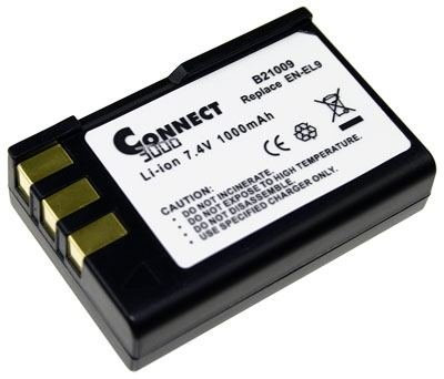 Akku kompatibel mit Nikon EN-EL9, EN-EL9a, EN-EL9e für D40, D40x, D60, D3000, D5000