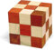 Logica Spiele Art. Orange Schlangenwürfel - 3D Denkspiel aus Holz - Schwierigkeit 4/6 Extrem - Knobelspiel - Geduldspiel - Leonardo da Vinci Kollektion