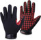 normani Anglerhandschuhe Predator Raubfisch Outdoor - Ideal für Spinning und Werfen Farbe Schwarz/Rot Größe L