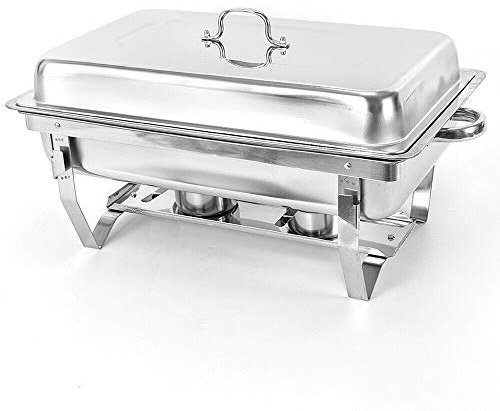 Aohuada Edelstahl Buffetwärmer Chafing Dish Speisenwärmer Edelstahl Warmhaltebehälter Buffet Set Wärmer Essen Frisch und Lecker Halten