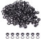 100 pièces Kit œillets œillets en laiton métal œillets avec rondelle chaussures vêtements toile cuir bricolage projets diamètre intérieur 4mm(Noir)