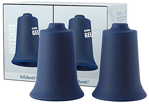 2er Set BellaBambi® Maxi duo Schröpfglas | intensives Cupping für Sport & Massage | perfekter Faszien & Triggerpunkt Cup bei Verspannung von Kopf bis Fuß | Made in Germany | Intense - Nachtblau