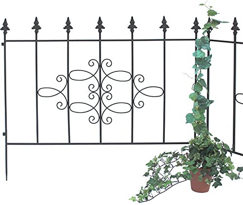 Steckzaun Perugia 20689 Rankhilfe Rankgitter aus Metall B-75cm Kletterhilfe Zaun