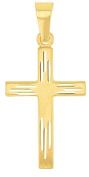 Amor Motivanhänger Unisex Damen Herren Anhänger, 2,6 cm, Gold, Kreuz, Kommt in Schmuck Geschenk Box, 9038572