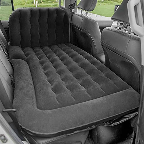 kangten Auto Luftmatratzen, Camping Aufblasbare Matratze mit Luftpumpe und Kissen Bewegliche Dickere Luftbett 175×130cm für Reisen Outdoor Aktivitäten (Schwarz)