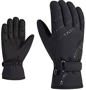 Ziener Damen KORVA Ski-Handschuhe/Wintersport | warm atmungsaktiv, black, 6,5