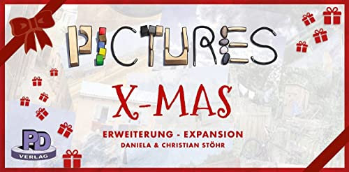 PD-Verlag PDV5002 X-Mas Spiel Erweiterung für Pictures, ab 8 Jahren, Rot und Grün