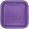 Unique- Assiettes en Carton Carrées Écologiques-23 cm-Couleur Violet Fluo-14 Pièces (Lot de 1), 46979EU, Neon Purple