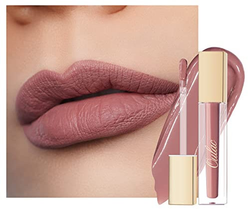 Oulac Matte Liquid Pink Lipstick for Women, Pink Nude Long Lasting Lip Stain, Waterproof Highly Pigmented Creamy Formula Lipstick with Vitamin E, Vegan, 4.5ml (M24)