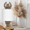 Bada Bing Hochwertige Tier Tischlampe Hippo Grau Silber Lampe Ballerina Nilpferd Lampenschirm Weiß Dekolampe große Tischleuchte mit Schalter Hippolampe Extravagant Edel 33
