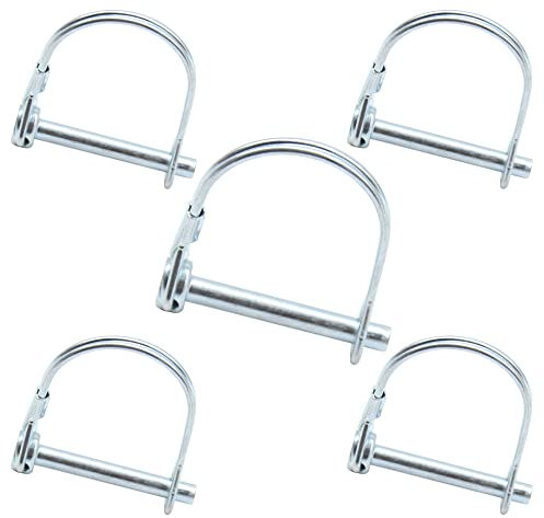 CEEYSEE 5Pezzi Perno di Bloccaggio Del Cavo 6mm x 45mm Ganci Sicurezza Perni Gravosi di Traino Perno di Bloccaggio per Auto,Rimorchi,Fuoristrada,Camion, Falciatrici, Trattori (D.6mm x 45mm)