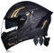 Motorradhelm Motorrad Klapphelm Für Männer Und Frauen Mit Doppelscheib Vollgesichts Motorrad Rennhelm DOT/ECE-Zugelassener Moped Street Racing Motocross Helm 1,XL:61-62CM