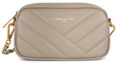 LANCASTER Mini pochette smartphone - Soft Matelassé Galet foncé