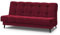 Mars Meble Schlafsofa Nancy Sofa mit Schlaffunktion Bettkasten Polstersofa aus Velour 195 cm Dreisitzer mit Holzbeine, Stoff: Kronos 02 - kastanienrot