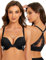 Upushall Women's Push Up Front Closure Bra Thick Padded Seamless Criss-Cross Back Underwire Bra Add Two Cup, Lace Black, 34D