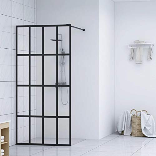 Camerina Duschwand für Walk-in Dusche Klares Sicherheitsglas 140x195 cm Duschabtrennung Bodengleiche Dusche
