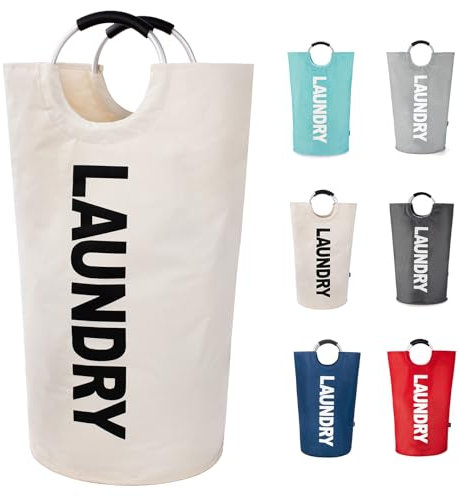Twira - Pro XXL 125L Laundry Hamper - Standing Laundry Hamper - Laundry Basket with Padded Handles - Foldable Waterproof Clothes Bin - Clothes Basket for University, Laundry Room, Bathroom