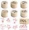 ARTGHJL Holzstempel Set, 7 Stück Thank You Stempel Holz Rund Holzstempelset Danke Handmade Stempel Klein Motivstempel, Vintage-Stempel für Scrapbooking, Karten, Kartenherstellung, Kunsthandwerk