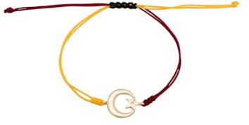 Gök-Türk Unisex Armband Halbmond mit Stern Ay Yildiz Türkische Flagge Türkei (Gold)