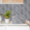 Decoroom Marble Tile Stickers 12pcs/15x30cm,Grey Self Adhesive Wall Tiles,Waterproof Peel and Stick for Kitchen Backsplash Bathroom DIY Home Decor Vinyl
