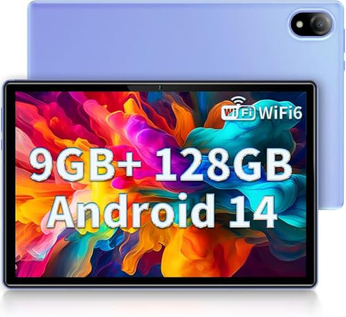 DOOGEE U10 Tablet 10.1 Pulgadas, WiFi 6 Android 14, 9GB RAM+128GB ROM, 1280 * 800 IPS, TÜV, Face ID, OTG, 5060mAh, Bluetooth 5.0, 8MP+5MP, Morado