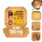 Katbite 8-Zoll Rechteckig Airfryer Papier Liners, wegwerfbar, quadratische, nichtklebende Papierauskleidungen für die Airfritteuse, nicht gebleichtes Pergamentpapier 130 Stück.