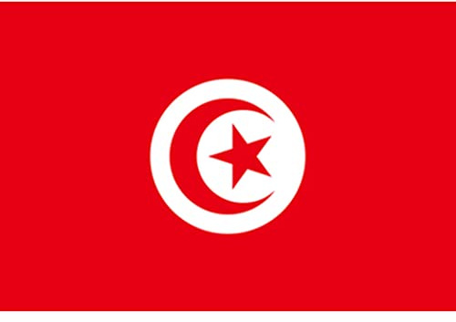 Tunisia drapeau jardin décoratif drapeau tunisien Banners en polyester national pour les événements sportifs 150x90cm, drapeau de la Tunisie
