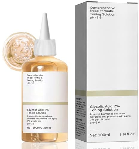 Glykolsäure 7% Toner - Glycolic Acid Resurfacing und Hydrating Solution für Peeling, Unreinheiten und Akne, 100ml