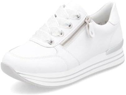 Remonte Damen D1302 Sneaker Low, weiß 82, 43 EU