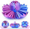 Gear Ball 3D gedrucktes Fidget Spielzeug Drehbare Zahnradkugel Stressabbau Schreibtischspielzeug Erwachsene und Kinder Geschenk für Weihnachten Wichteln (Glänzendes Lila, Durchmesser: 8,5 cm)