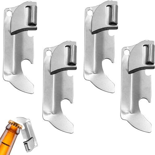 4 PCS Military Can Opener Portable Manual Can Opener Safety Folding Small Can Openers for Home Outdoor Camping Kitchen Dining Room and Bar