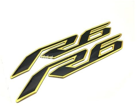XNASU Personalisiert Für Yamaha R6 R1 YZF-R1 YZF1000 YZF-R6 YZF600 3D Emblem Verkleidung Aufkleber Körper Shell Aufkleber(Black A)