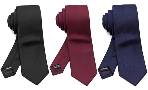 JSTHHTT Herren Krawatte Schmale Einfarbig Krawatten für Herren Klassische Formelle Elegante Schlipse Hochzeit Party Business Krawatte, Schwarze Krawatte 6cm Schmale Krawatte, Rote Krawatte Herren
