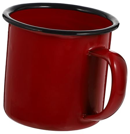 Gatuida Vintage Small Iron Wine Mug Red Multipurpose Water Drinking Cup for Hot Pot and Hot Drinks