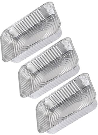 LIFKOME 3er Packung Einweg-Grill-tropfpfanne Mit Deckel Aus Aluminiumfolie Hitzebeständig Zum Kochen Oder Aufbewahren Von Beilagen Für Lagerung Und Transport